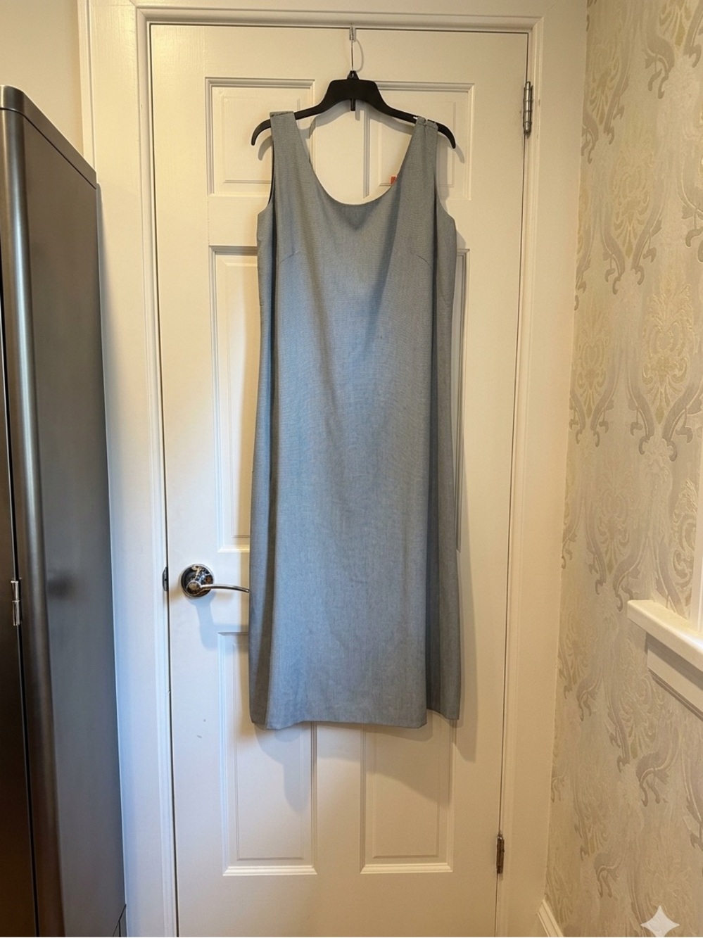 Virgo Sleeveless Light Gray Maxi Slip Dress